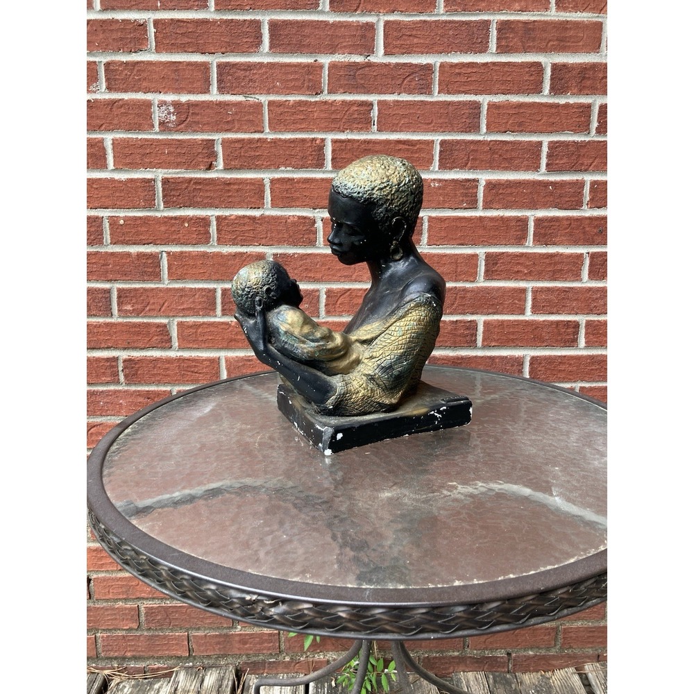 Vtg Austin Sculpture African Mother& Swaddled Baby Alice Ecila Ceramic Mexico - Picture 1 of 7